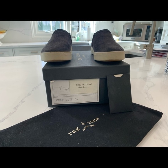 RAG & BONE Kent Slip-on sneaker charcoal grey suede sz 35 or 5 EUC - Picture 5 of 9